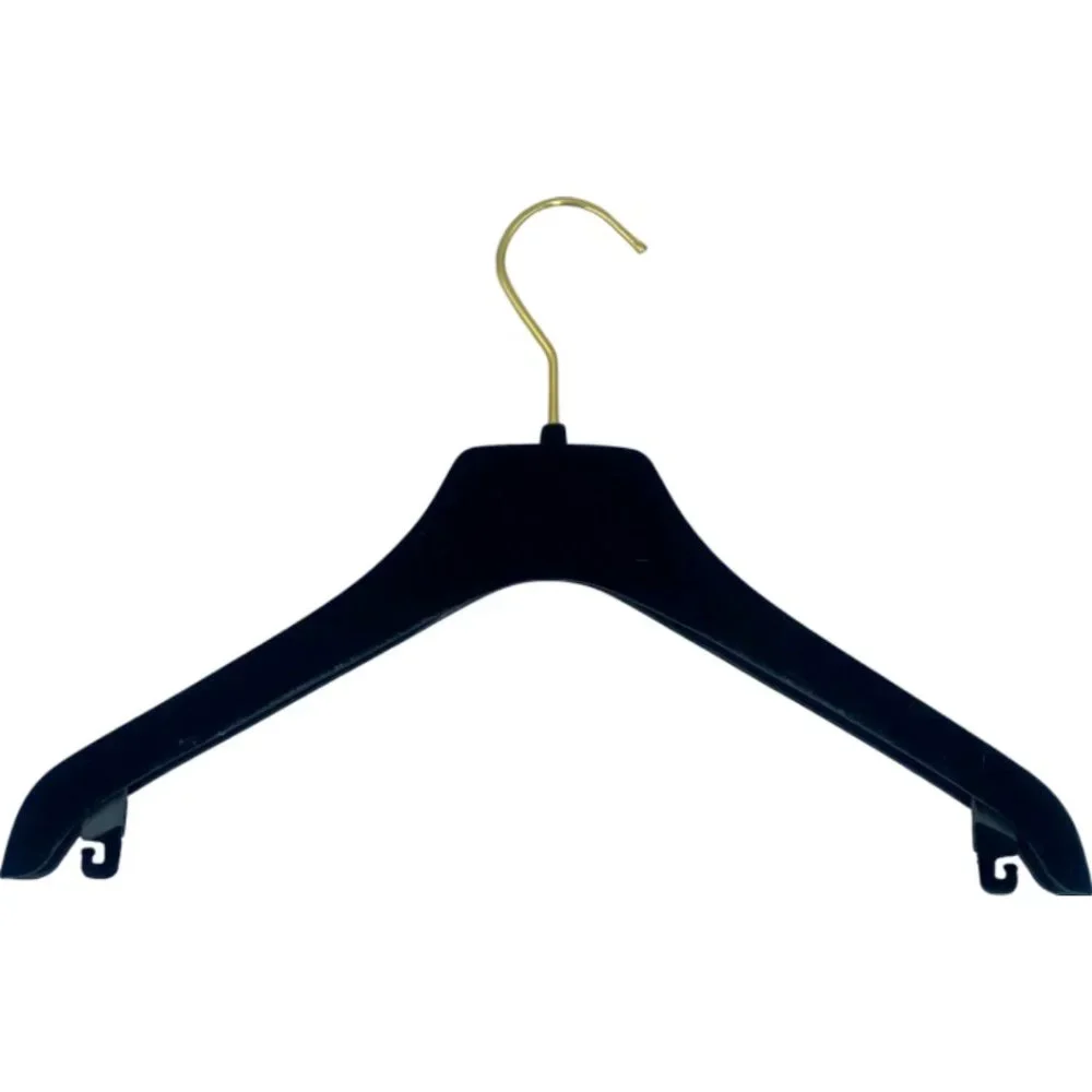 Vintage Chanel Single Black Clothing Closet Hanger w/Gold Logo